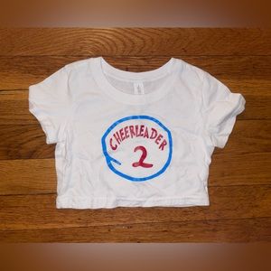 2/$12 Cheerleader 2 crop top for girls 3/4 YXS